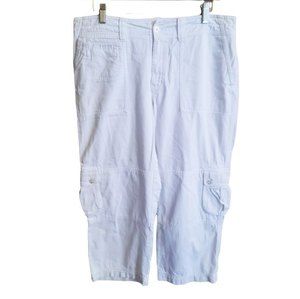 Lauren Ralph Lauren Cropped Cargo Pants White Women's Size 8
